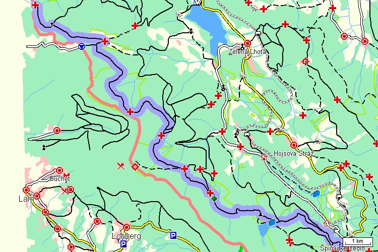 Mapa cyklotrasy Mapa cyklotrasy