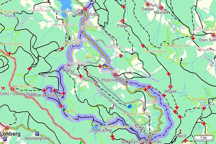 Mapa cyklotrasy Mapa cyklotrasy