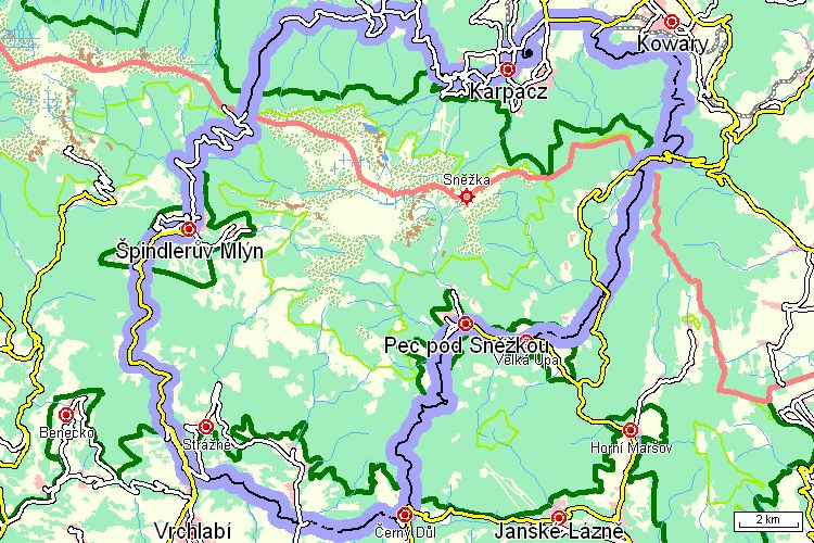 Mapa cyklotrasy Mapa cyklotrasy