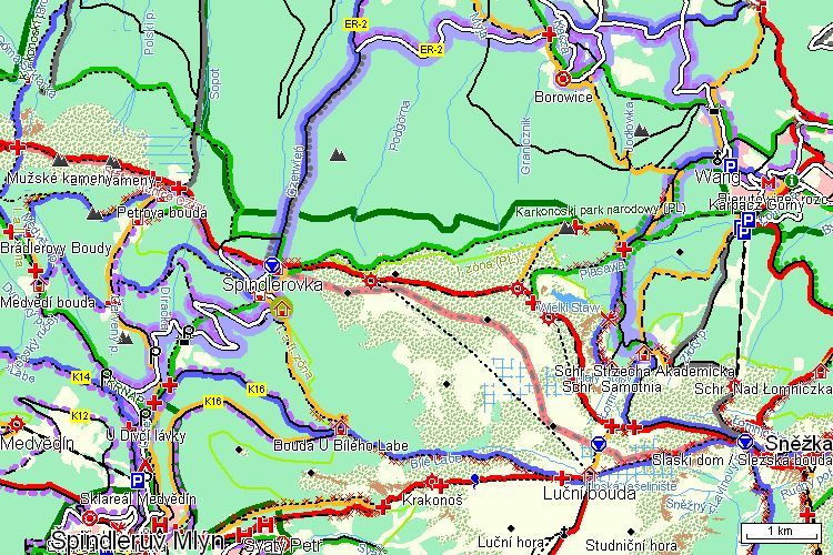 Mapa cyklotrasy