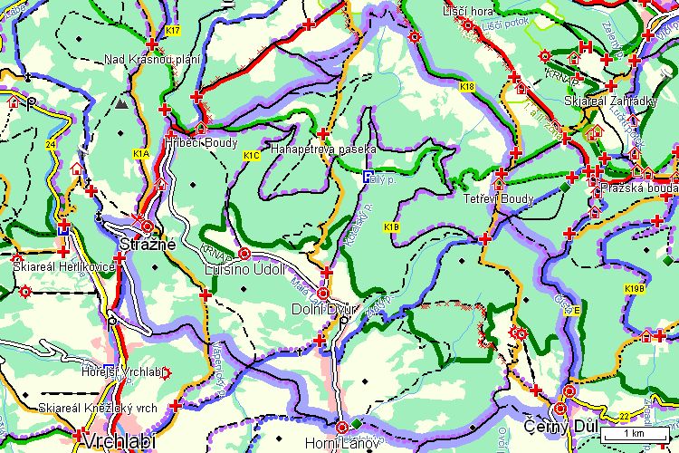 Mapa cyklotrasy