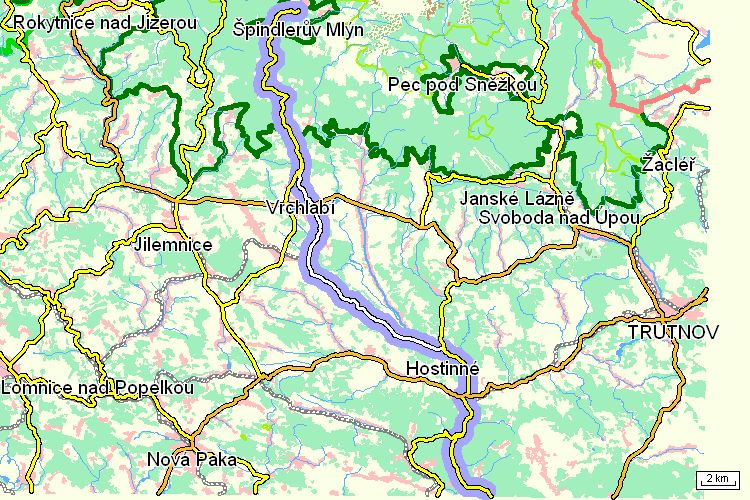 Mapa cyklotrasy Mapa cyklotrasy