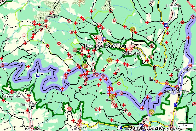 Mapa cyklotrasy Mapa cyklotrasy