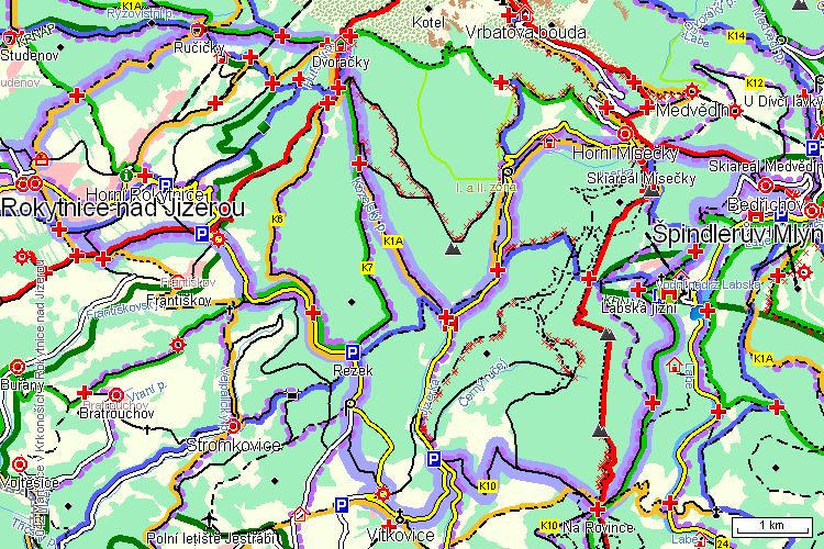 Mapa cyklotrasy Mapa cyklotrasy
