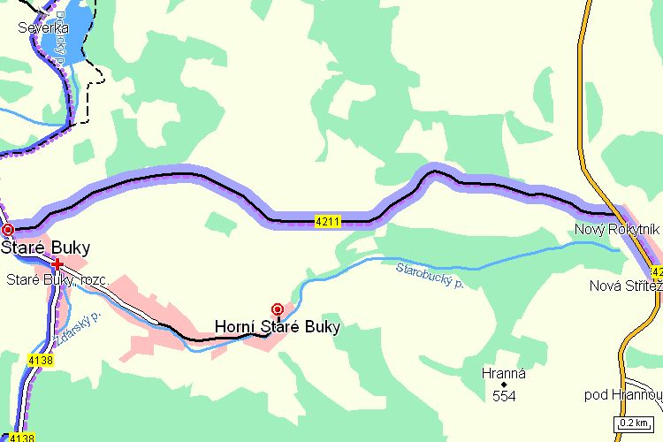 Mapa cyklotrasy Mapa cyklotrasy