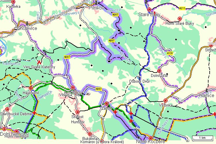 Mapa cyklotrasy Mapa cyklotrasy