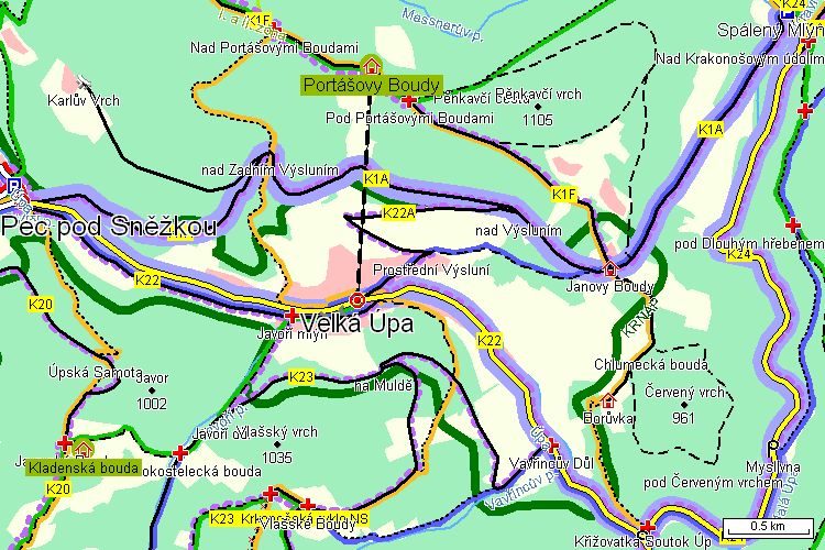 Mapa cyklotrasy Mapa cyklotrasy