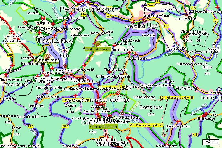 Mapa cyklotrasy Mapa cyklotrasy