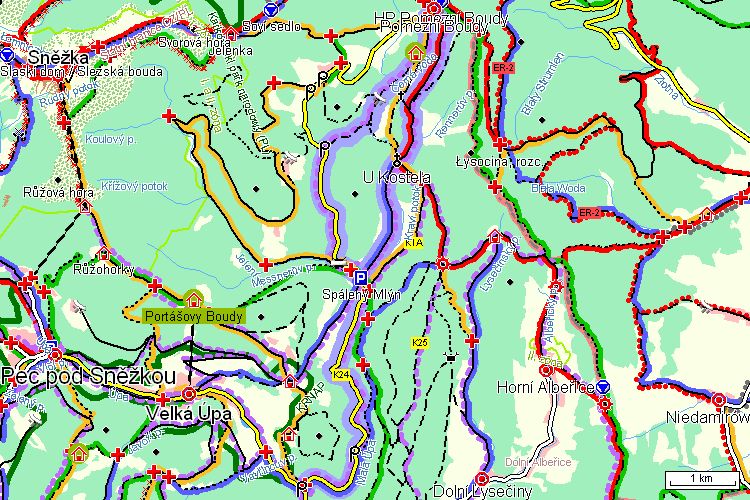 Mapa cyklotrasy Mapa cyklotrasy