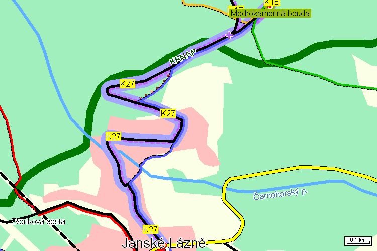 Mapa cyklotrasy Mapa cyklotrasy