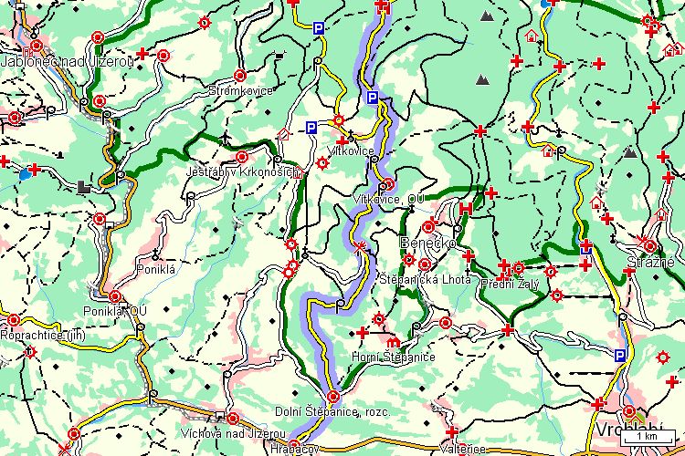 Mapa cyklotrasy Mapa cyklotrasy