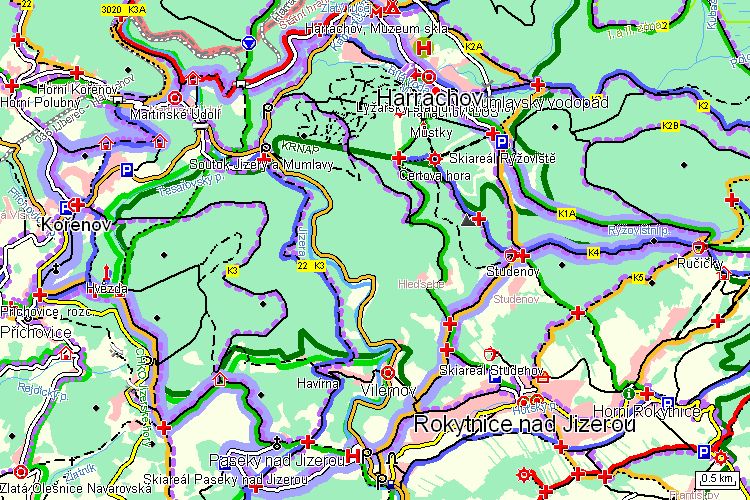 Mapa cyklotrasy
