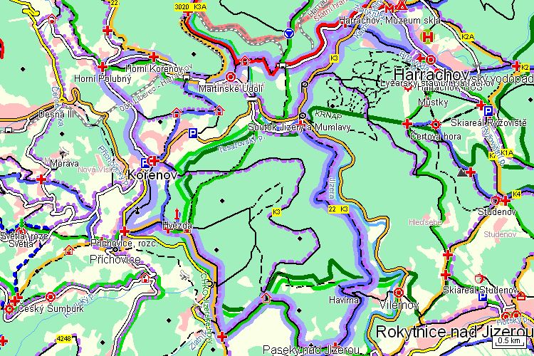 Mapa cyklotrasy