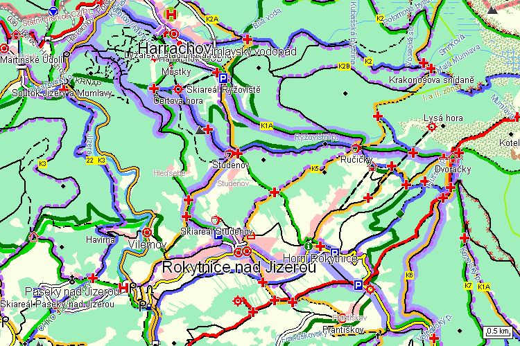 Mapa cyklotrasy