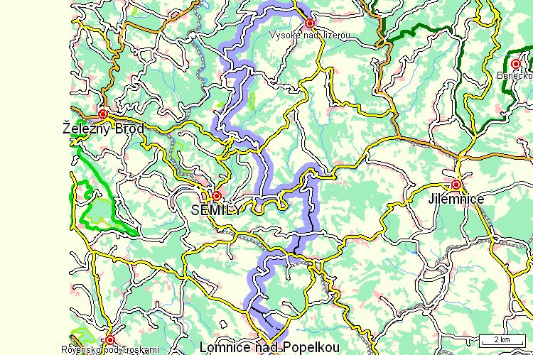 Mapa cyklotrasy