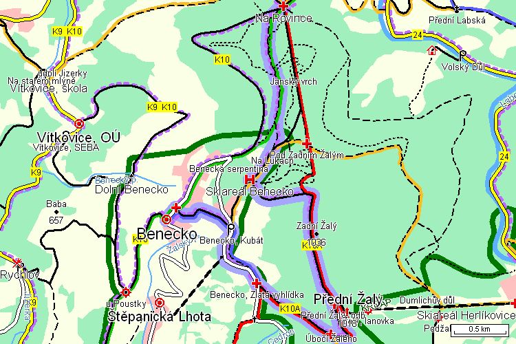 Mapa cyklotrasy Mapa cyklotrasy