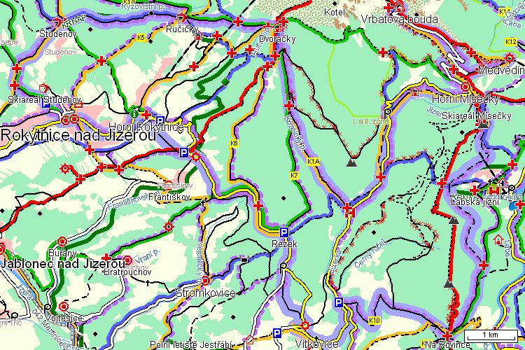 Mapa cyklotrasy Mapa cyklotrasy