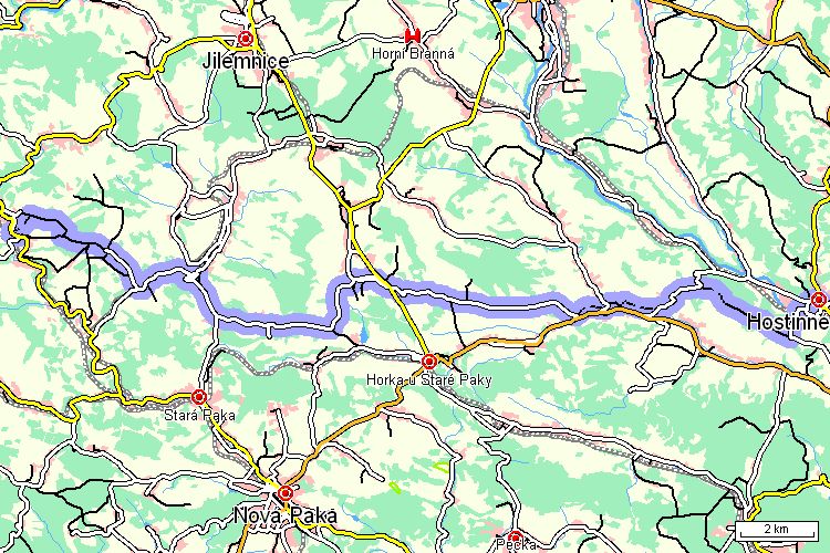 Mapa cyklotrasy