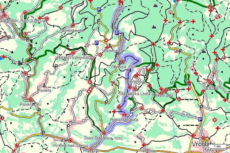 Mapa cyklotrasy Mapa cyklotrasy