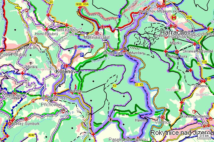 Mapa cyklotrasy Mapa cyklotrasy