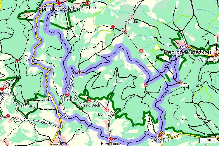 Mapa cyklotrasy