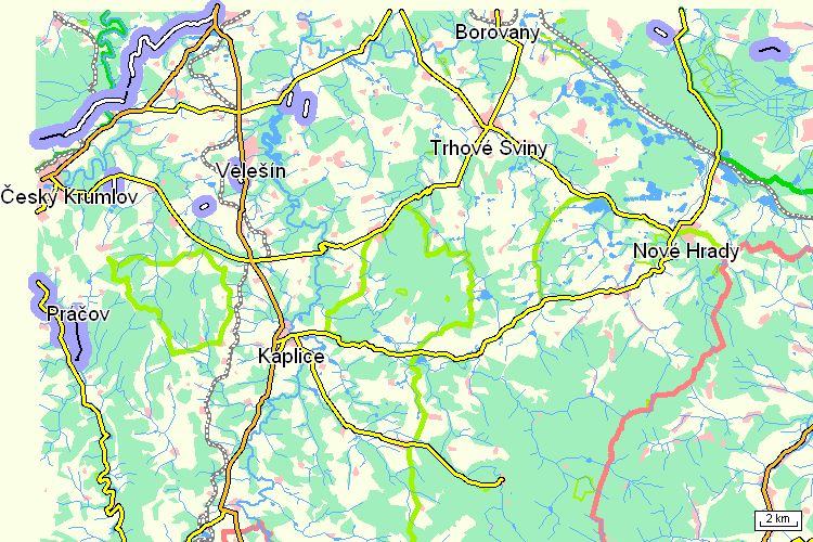 Mapa cyklotrasy