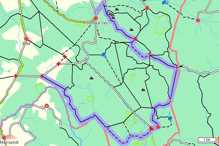 Mapa cyklotrasy Mapa cyklotrasy