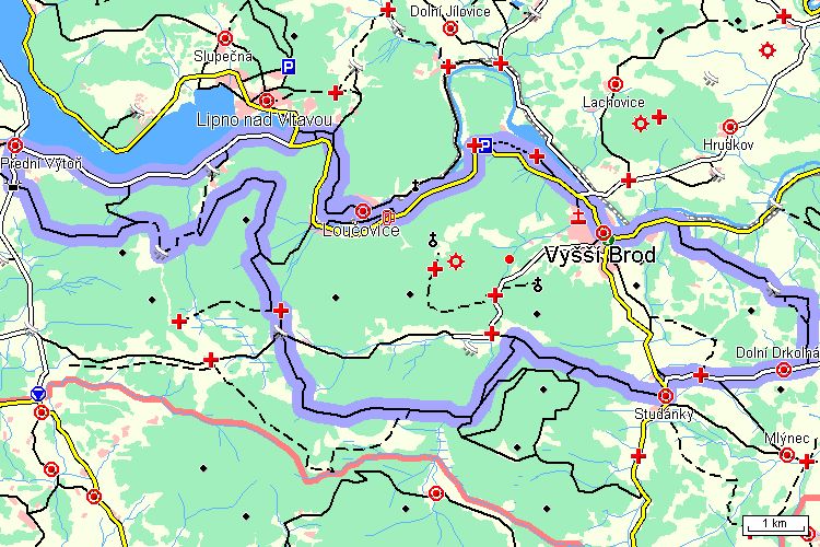 Mapa cyklotrasy Mapa cyklotrasy