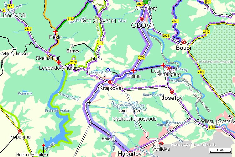 Mapa cyklotrasy