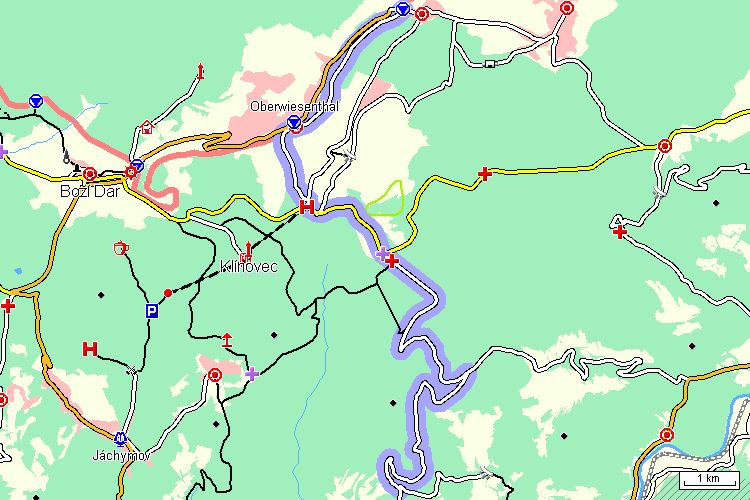 Mapa cyklotrasy
