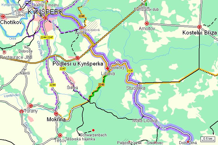 Mapa cyklotrasy