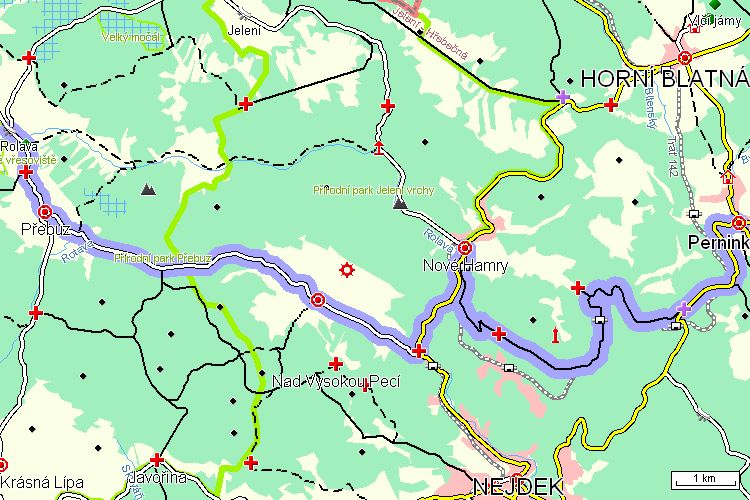 Mapa cyklotrasy