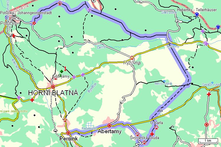 Mapa cyklotrasy