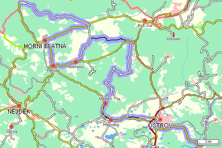 Mapa cyklotrasy