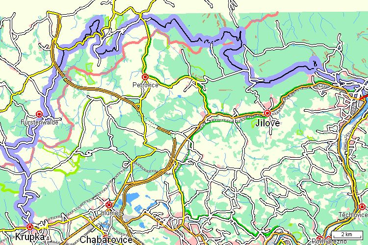 Mapa cyklotrasy Mapa cyklotrasy