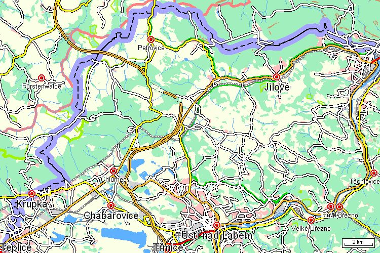 Mapa cyklotrasy Mapa cyklotrasy