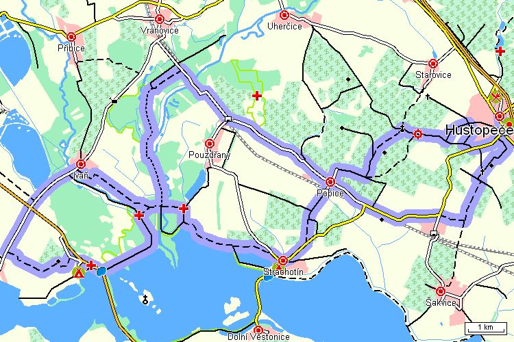 Mapa cyklotrasy