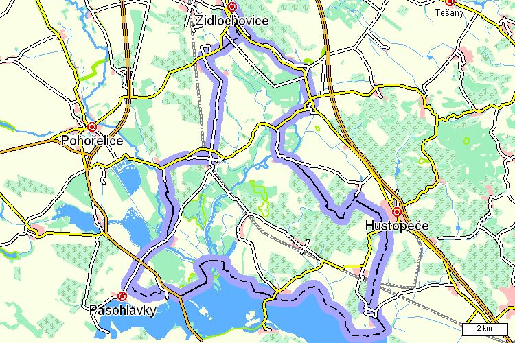 Mapa cyklotrasy