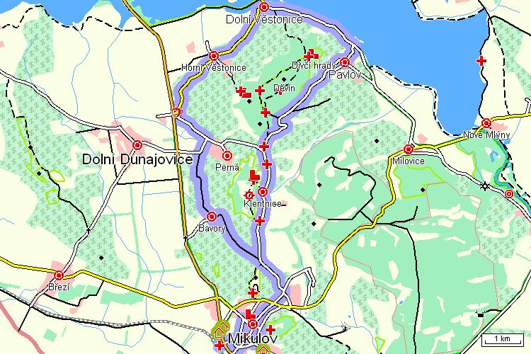 Mapa cyklotrasy