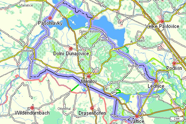 Mapa cyklotrasy