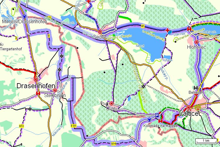 Mapa cyklotrasy