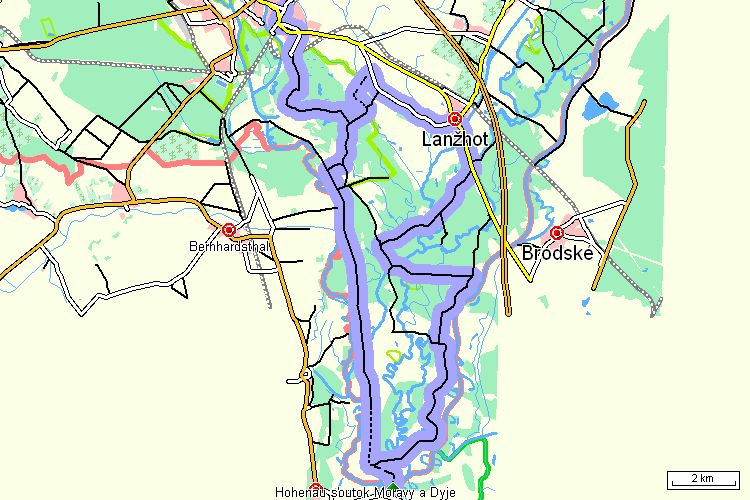 Mapa cyklotrasy