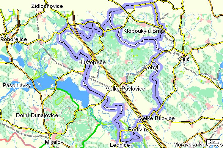 Mapa cyklotrasy