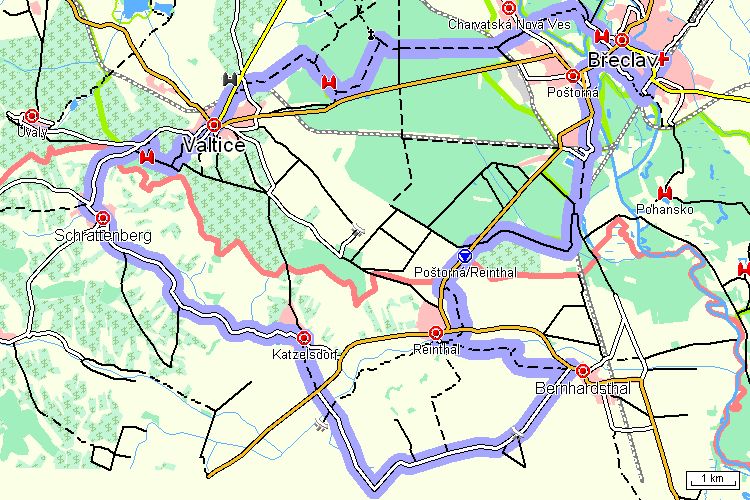 Mapa cyklotrasy