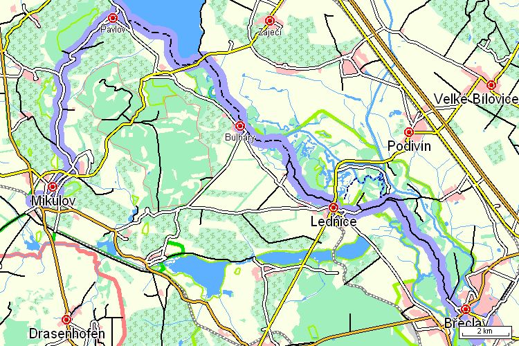 Mapa cyklotrasy