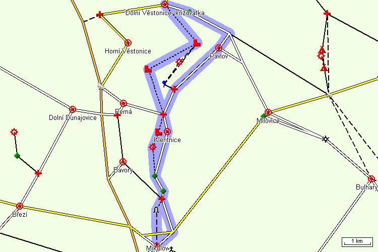Mapa cyklotrasy
