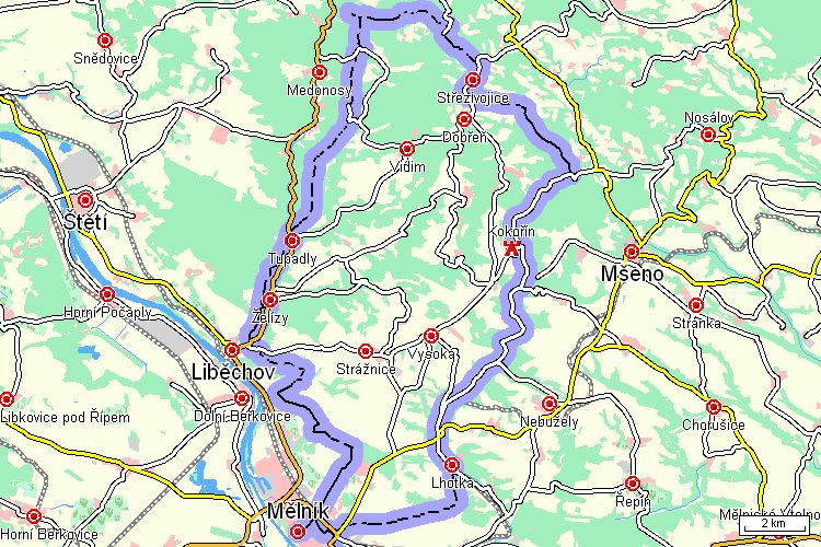 Mapa cyklotrasy
