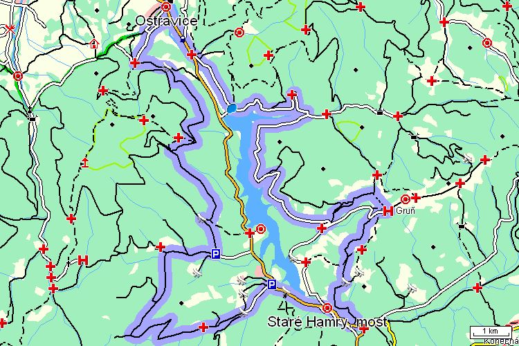 Mapa cyklotrasy
