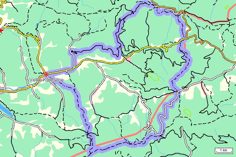 Mapa cyklotrasy