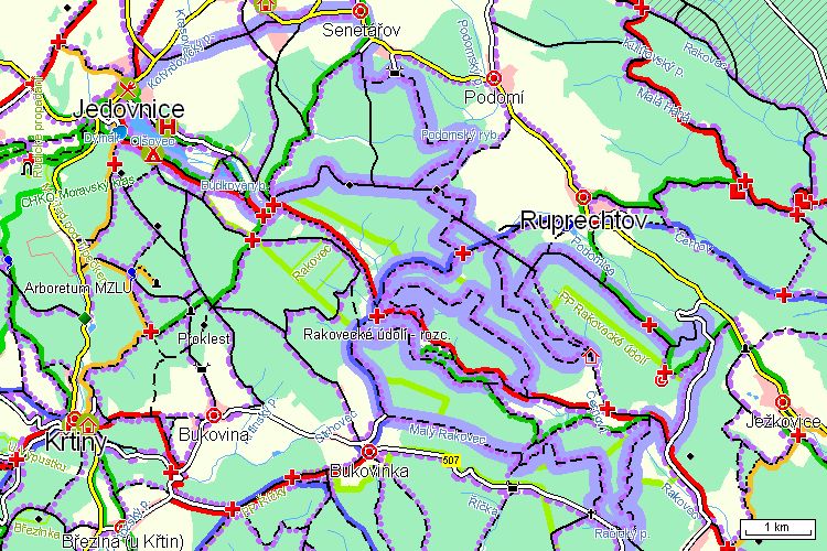 Mapa cyklotrasy